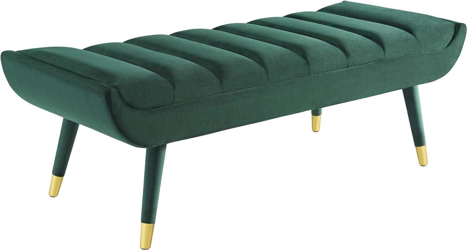 Silver Orchid Byron Tufted Velvet Accent Bench