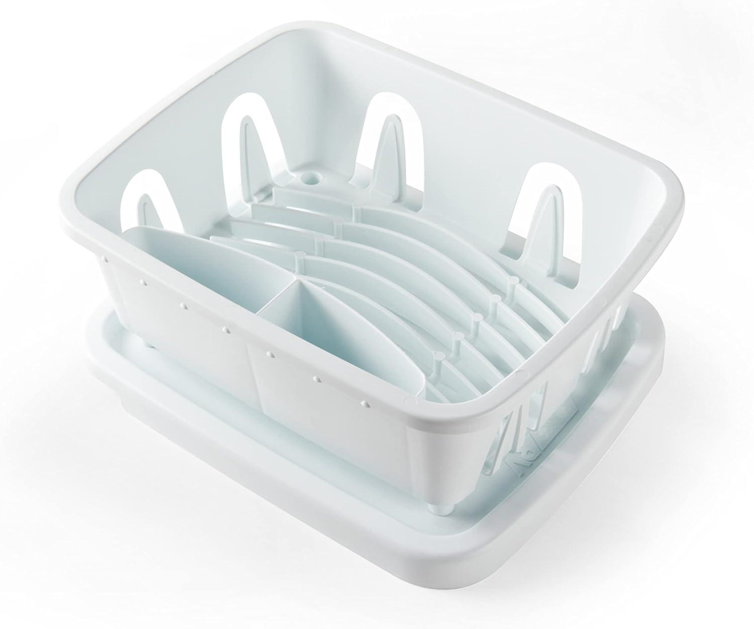 Mini Dish Drainer & Tray, White (Eng/Fr)