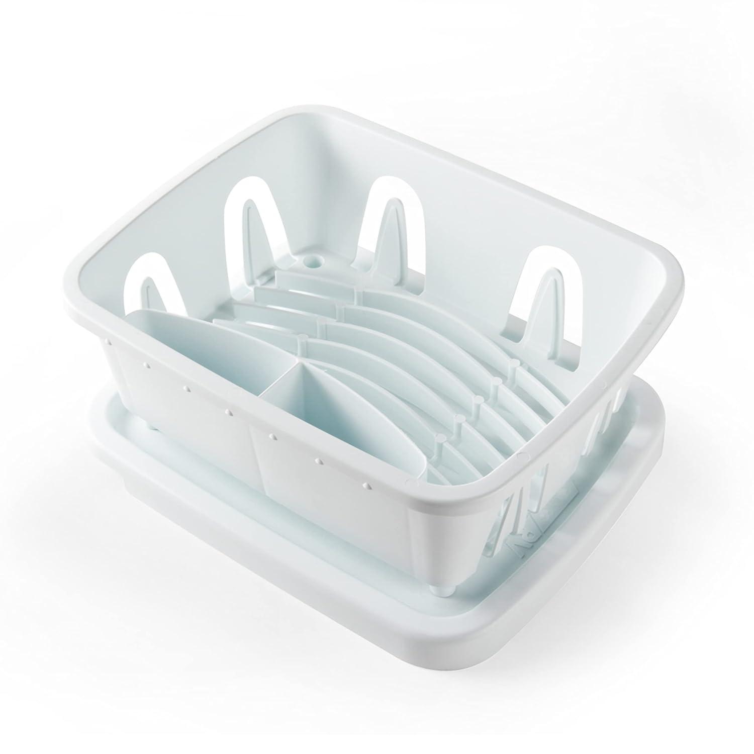 Mini Dish Drainer & Tray, White (Eng/Fr)