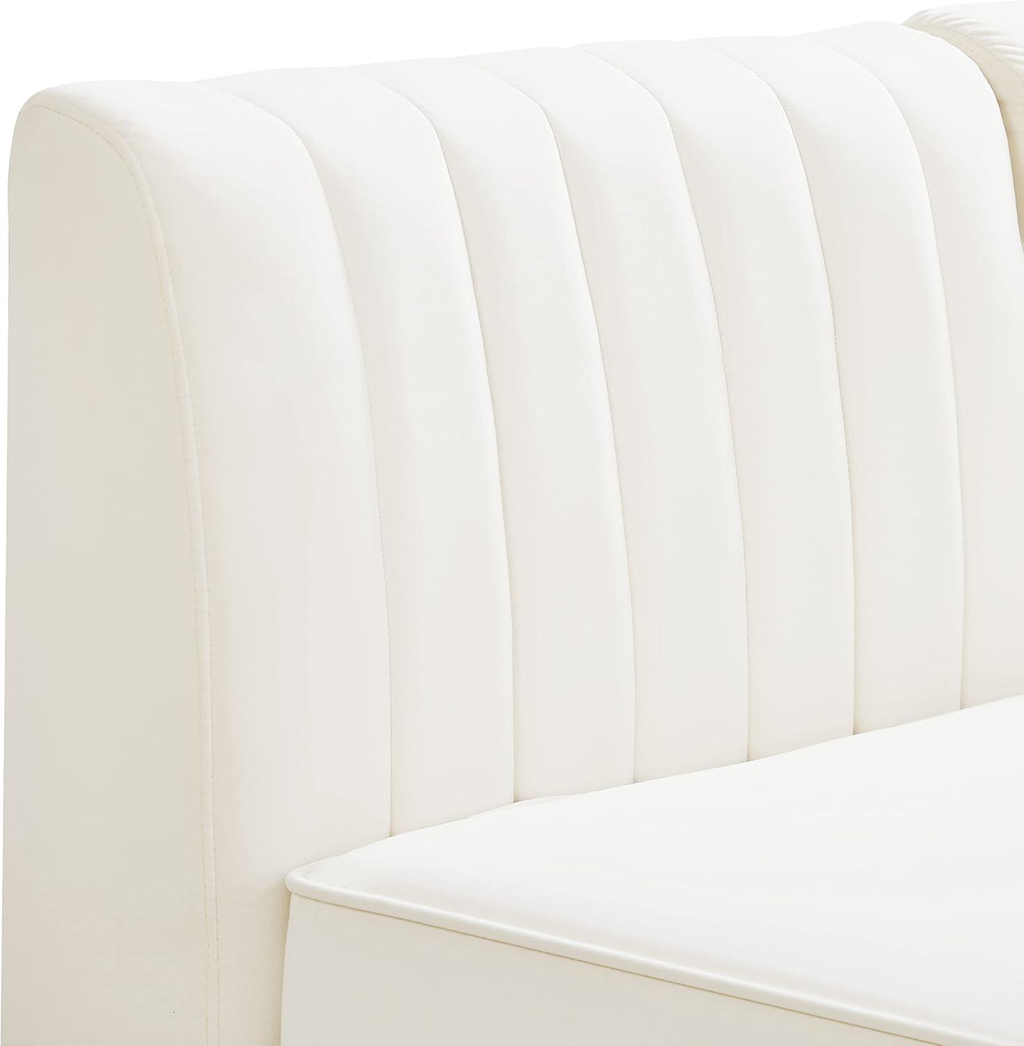 Meridian Furniture Alina Cream Velvet Corner Chair
