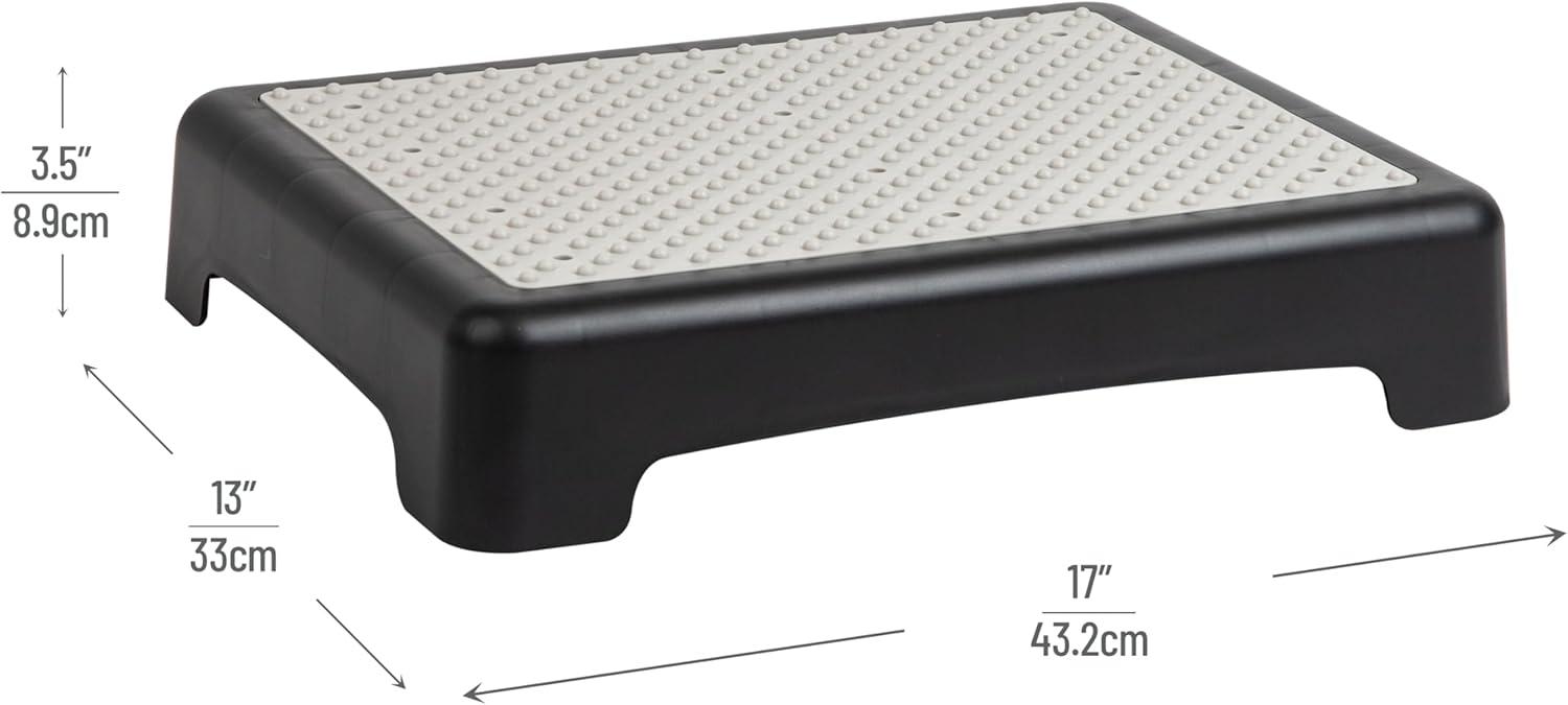 Black and White Foldable Plastic Step Stool for Kids