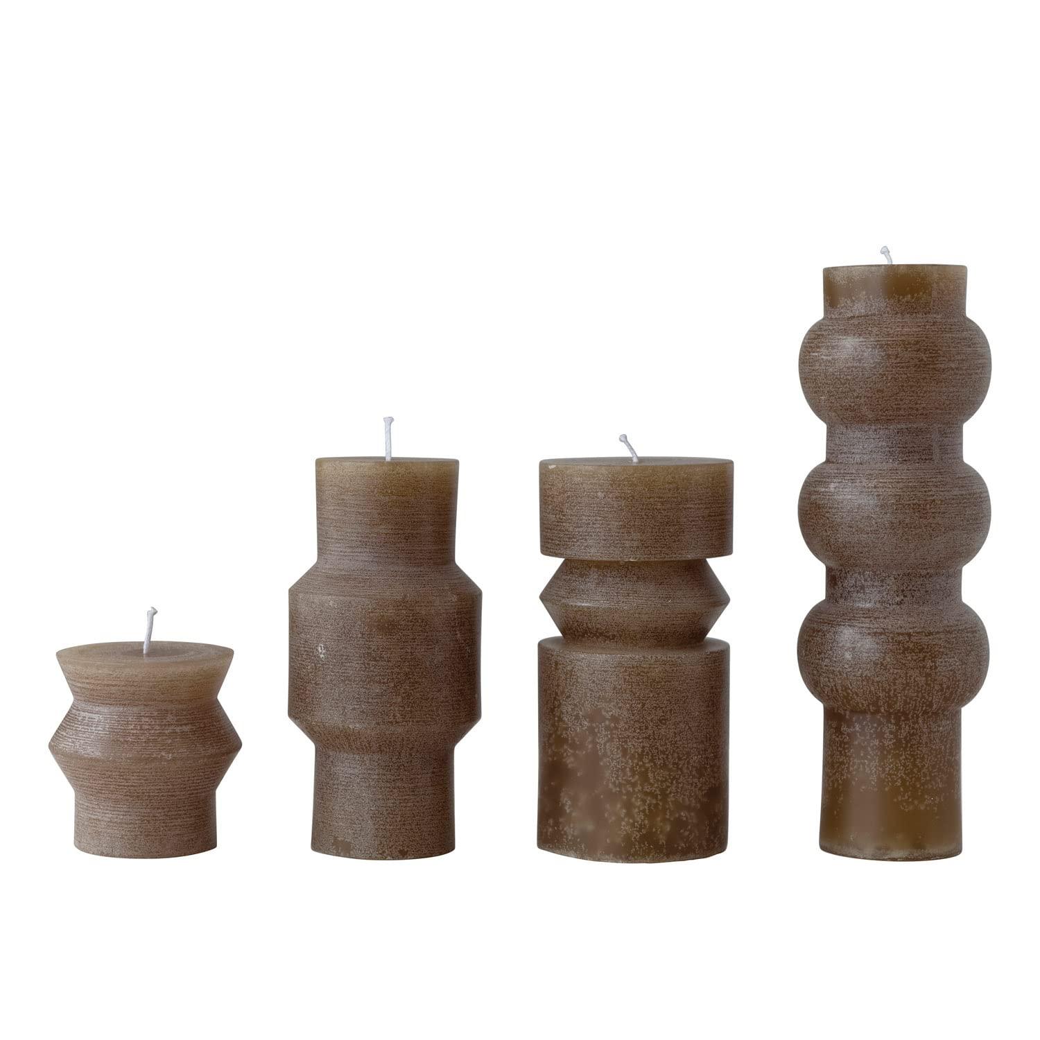 Olive 6" Unscented Totem Pillar Candle