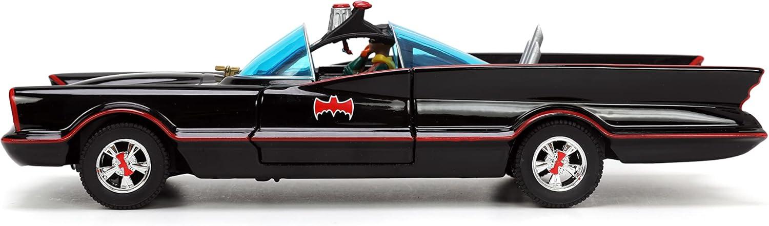 Batman 1:24 1966 Batmobile Die-Cast Car & 2.75" Batman, Robin, Penguin, & The Joker Figures