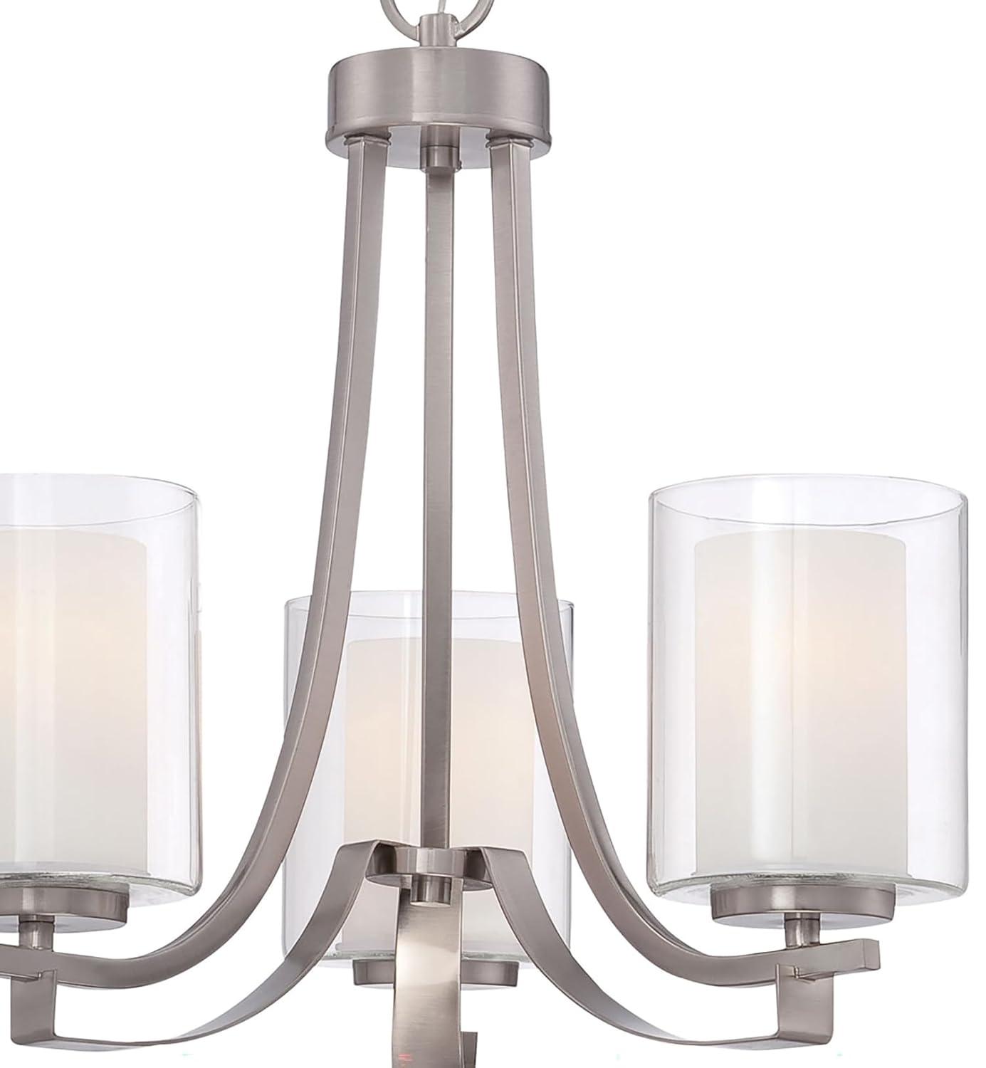 Minka Lavery Minka Parsons Studio 18" Wide Brushed Nickel 3-Light Chandelier