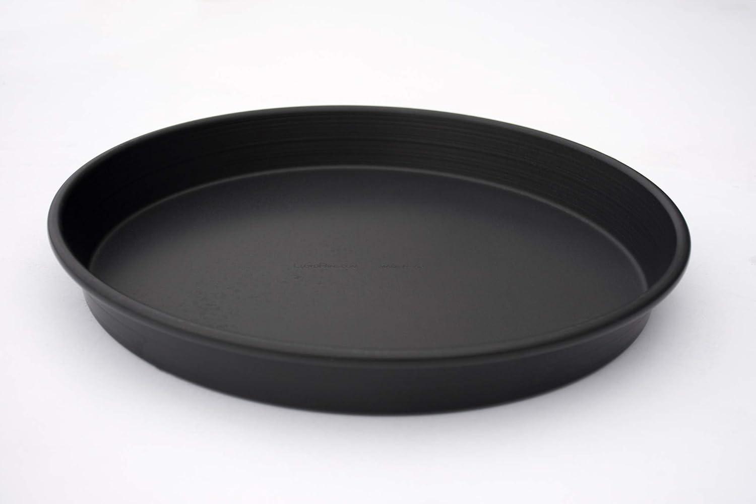 12-Inch Dark Aluminum Deep Dish Pizza Pan with Tuff-Kote Finish