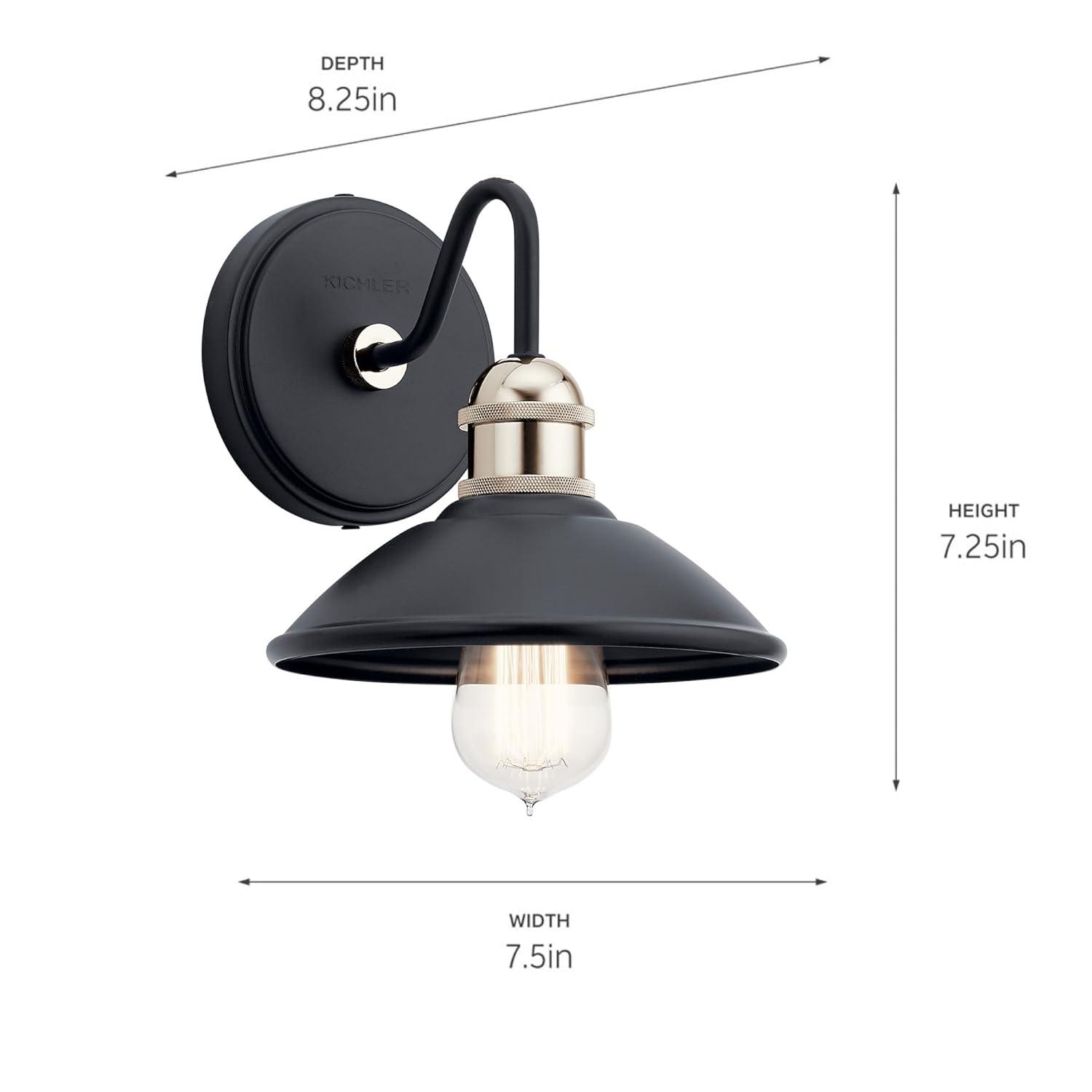 Kichler Lighting Clyde 1 - Light Sconce in  Black