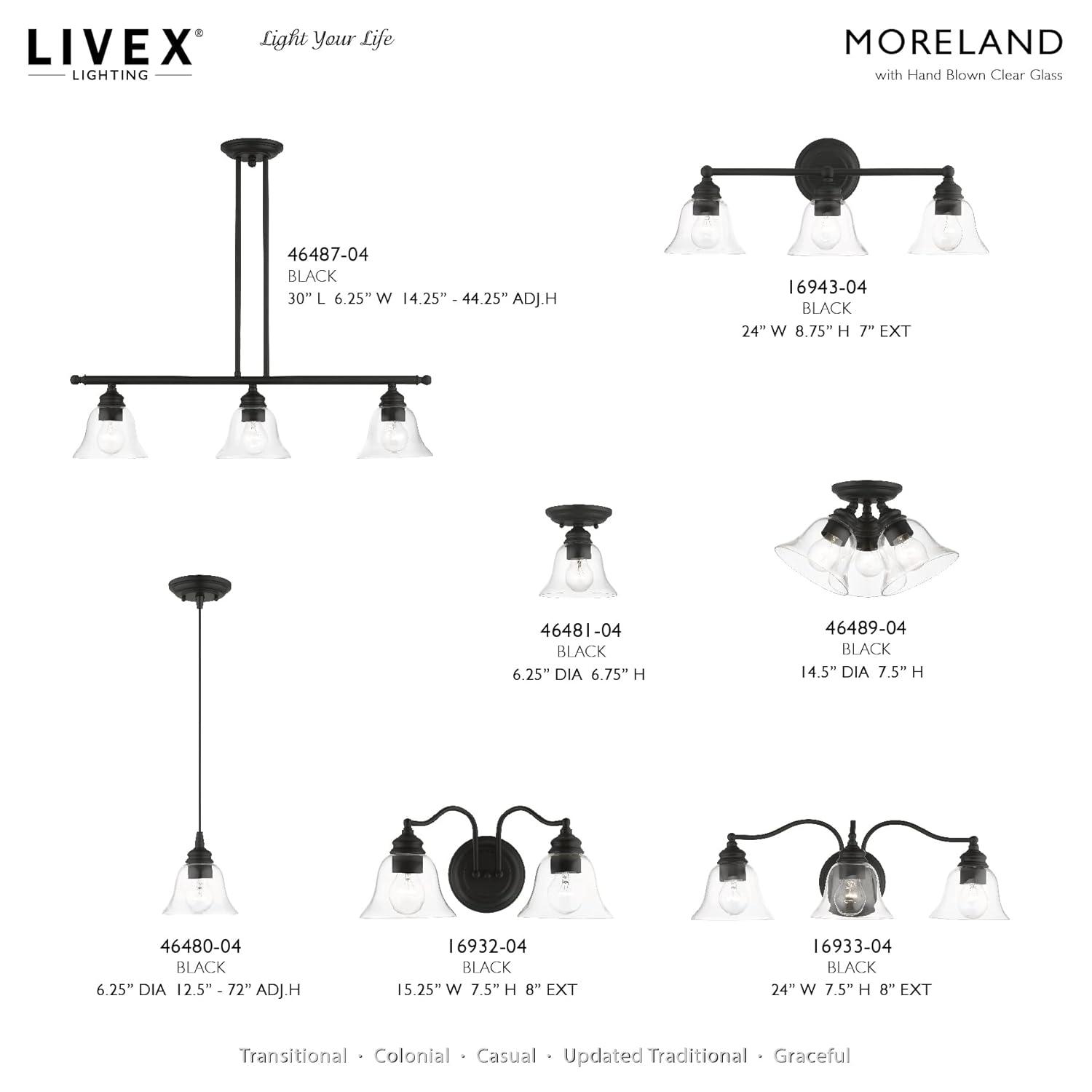 Livex Lighting Moreland 2 - Light Vanity in  Black
