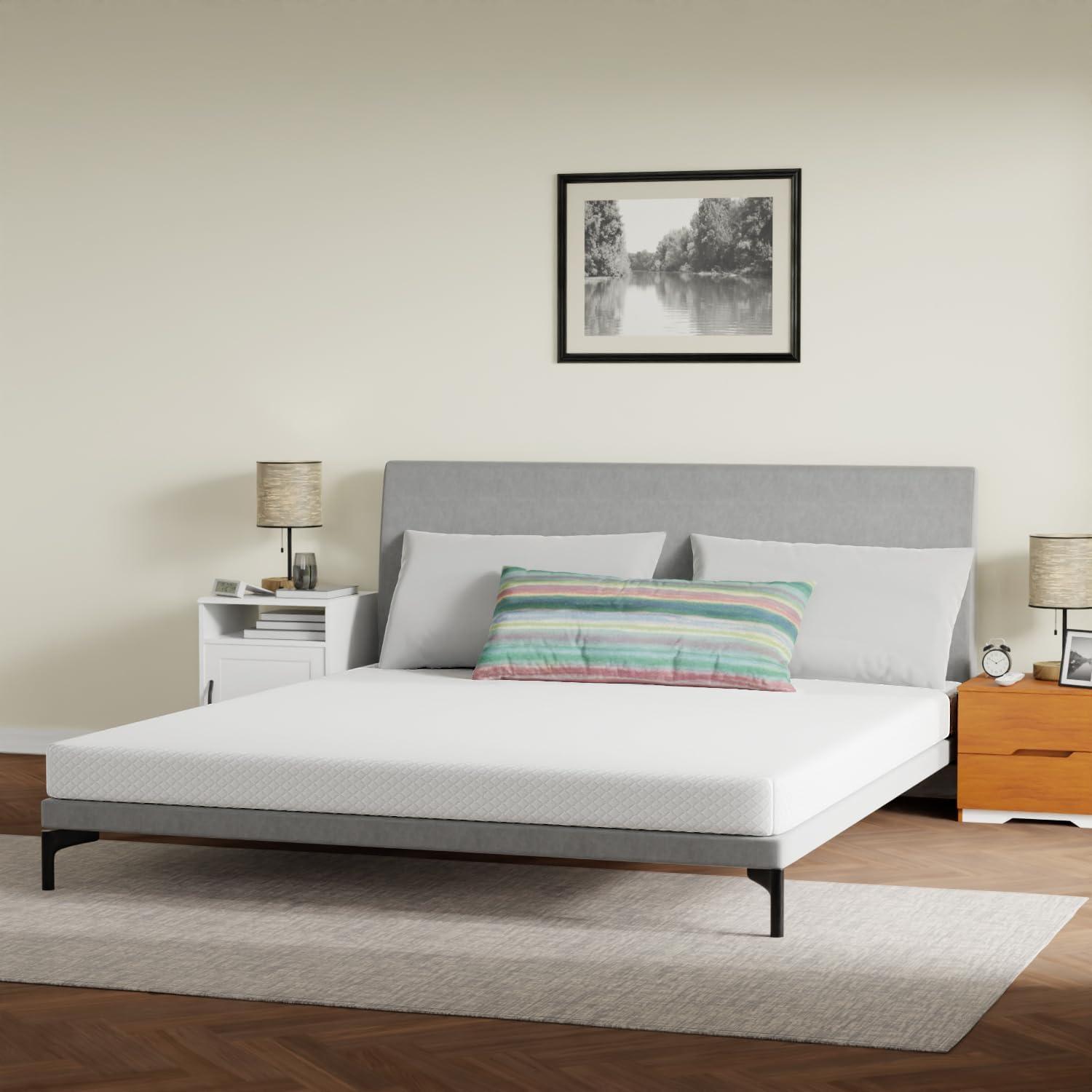 FDW 8 inch California King Mattress Gel Memory Foam Mattress for Cool Sleep & Pressure Relief/CertiPUR-US Certified/Bed-in-a-Box,California King