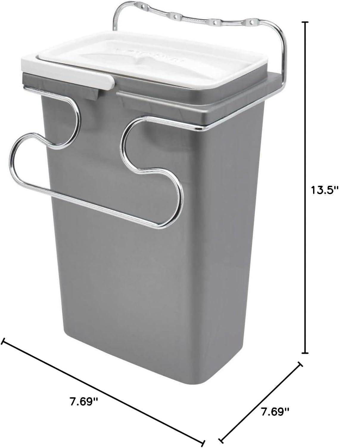 Rev-A-Shelf 5Sowc-8-1 5Sowc Series 13-1/2" Door Mounted Trash Can - Silver