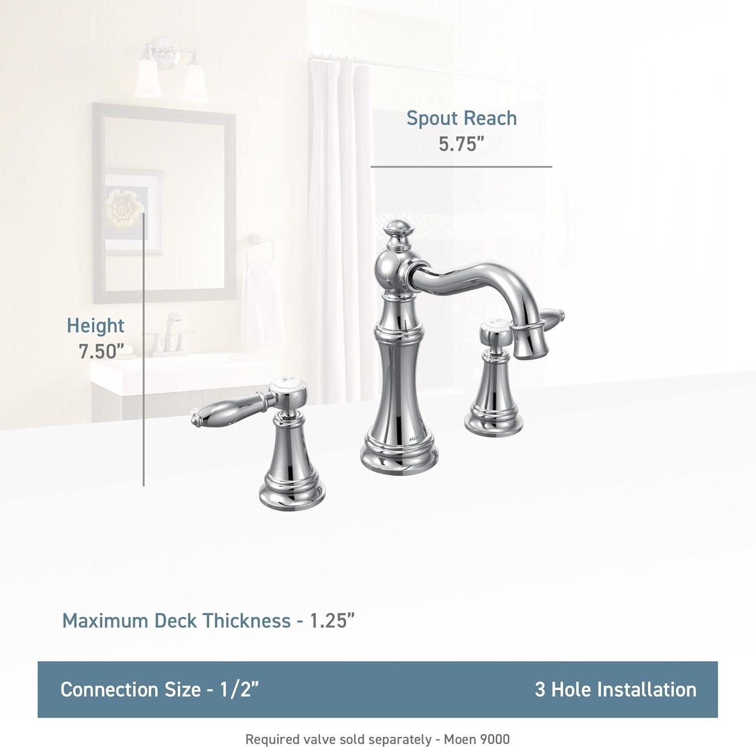 Elegant 7.5" Polished Nickel Widespread Bathroom Faucet in Oil Rubbed Bronze