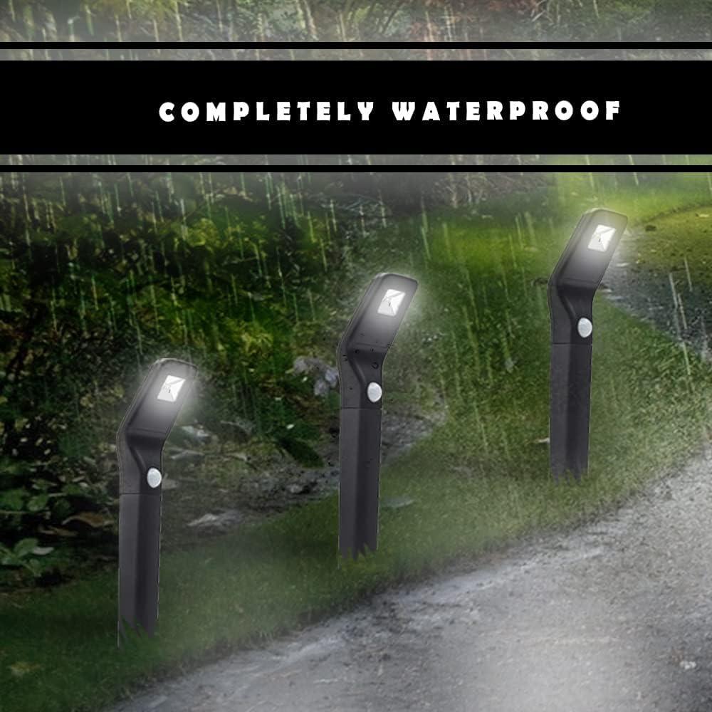 Black Solar Powered Motion Sensor Integrated LED Landscape Lighting