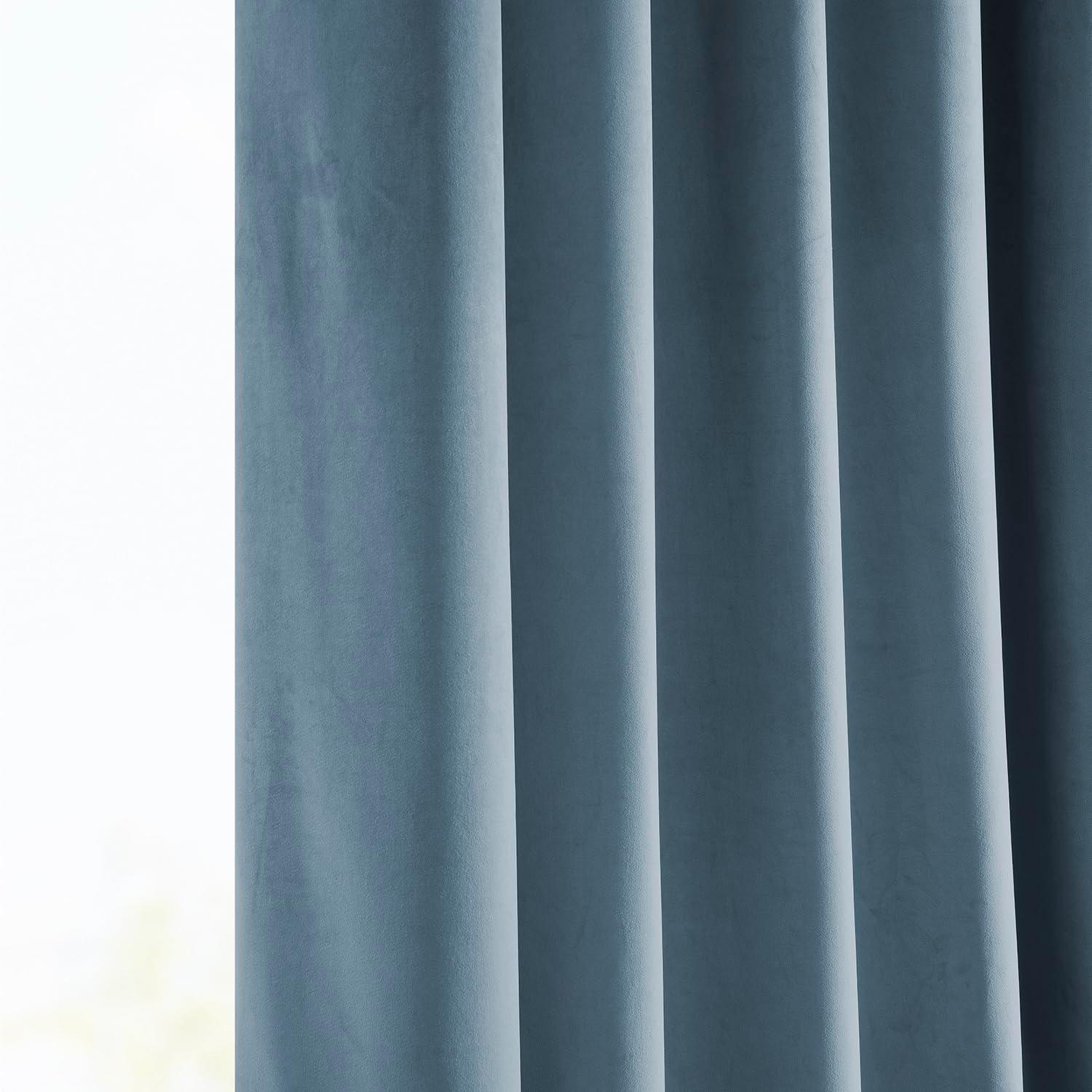 AllModern Loria Plush Velvet 100% Blackout Curtains For Bedroom, Living Room - Single Panel
