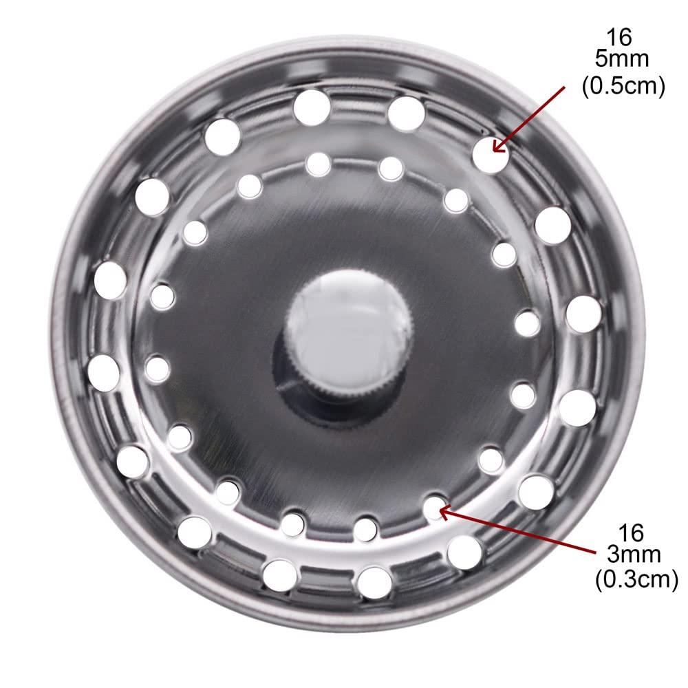 Stainless Steel Post Style Kitchen Sink Basket Drain Strainer