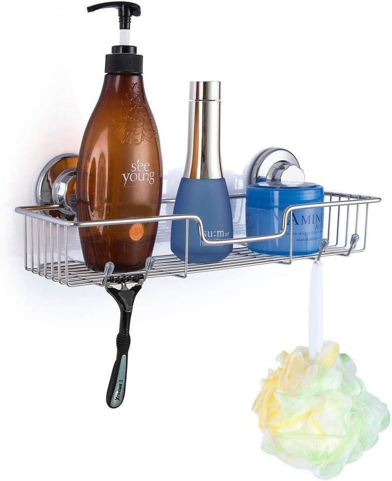 Stainless Steel Suction Mount Shower Caddy Set