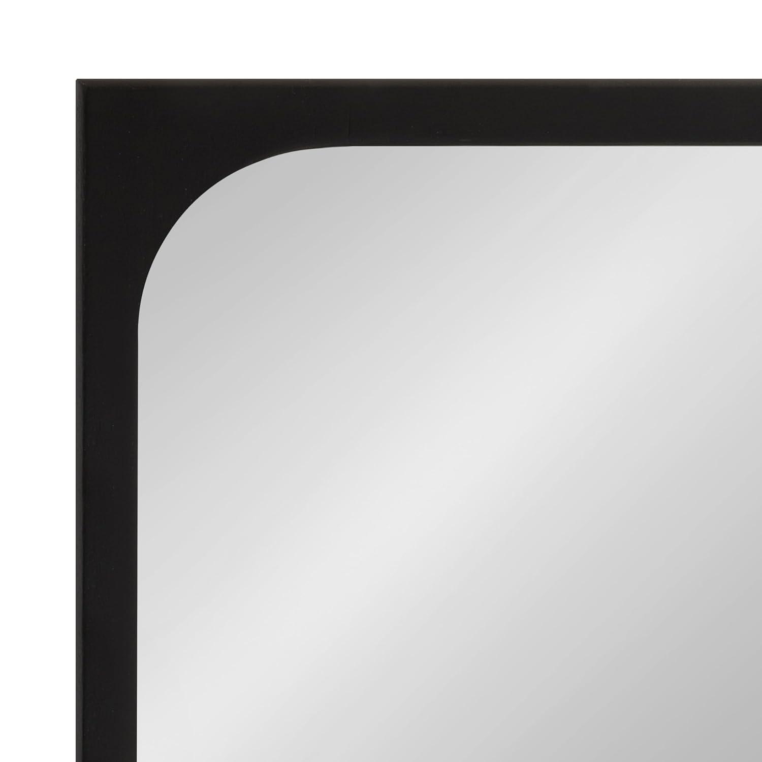 Kate & Laurel All Things Decor 24"x36" Kenai Framed Wall Mirror Black: Modern Rectangular Design, No Assembly Required