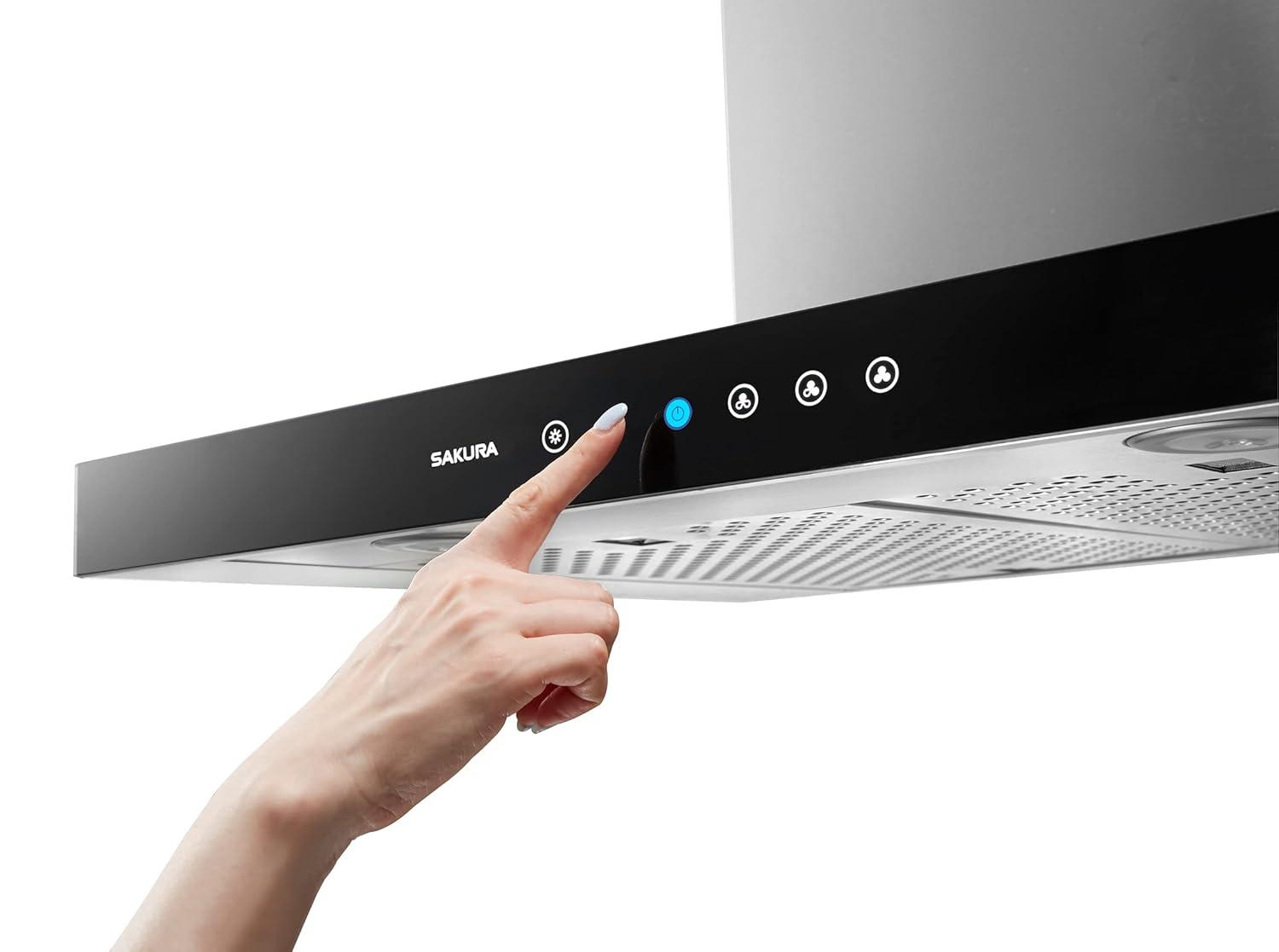 Sakura M3000 30" Stainless Steel Black Range Hood - Made in Taiwan