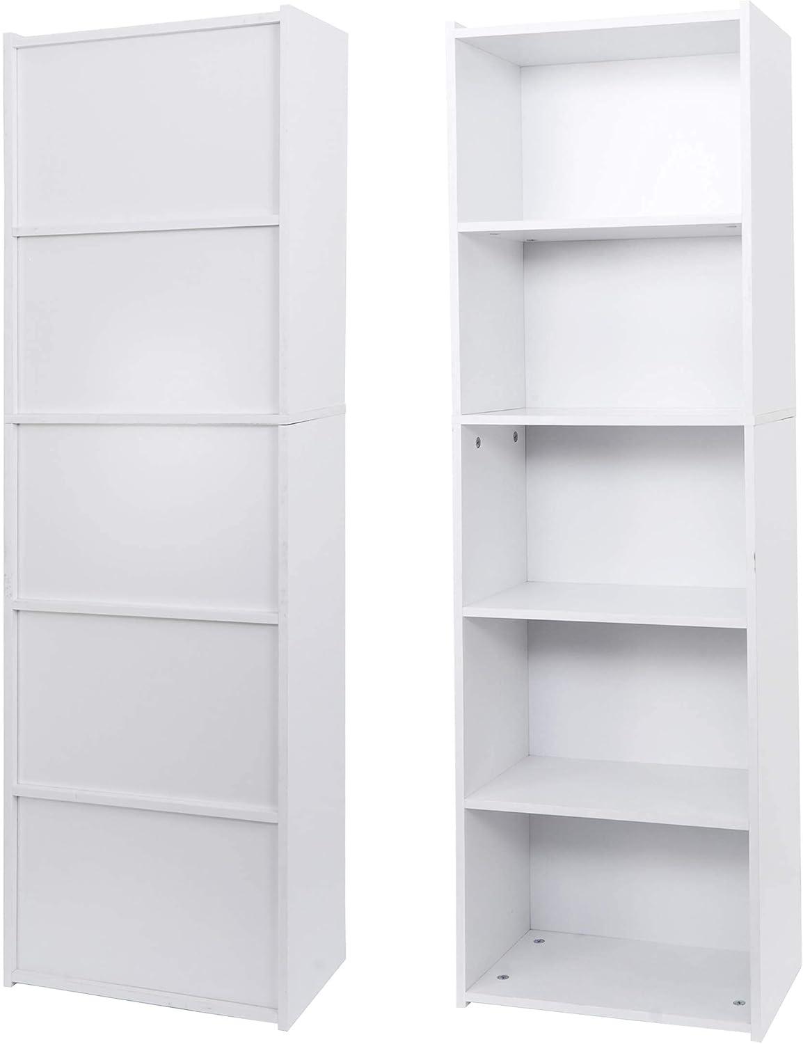 ZENY 5-Tiers Bookshelf Bookcase Multipurpose Collection Display Storage