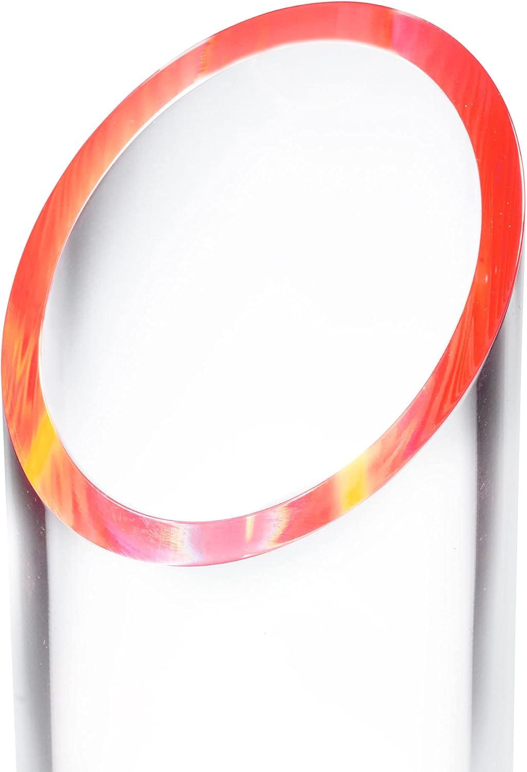 OfficeGoods Acrylic Pen and Pencil Holder with Neon Green Accents Home Office Desk Accessories