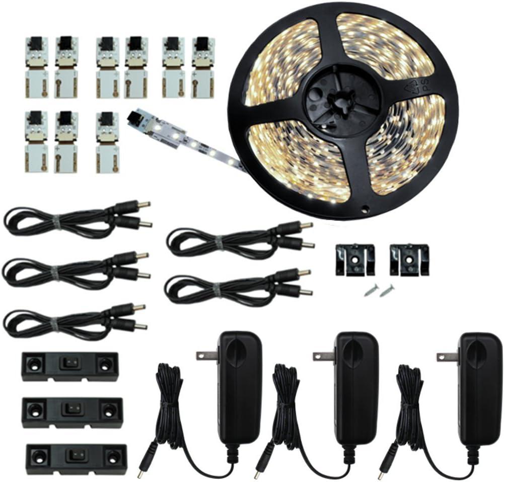 Inspired LED Cut and Connect Series Kit: Super Bright Cool White - 39.5ft/ 12m Flexible LED DIY Kit Kitchen Lighting | Under Cabinet Lighting | 6000 K | Dimmable