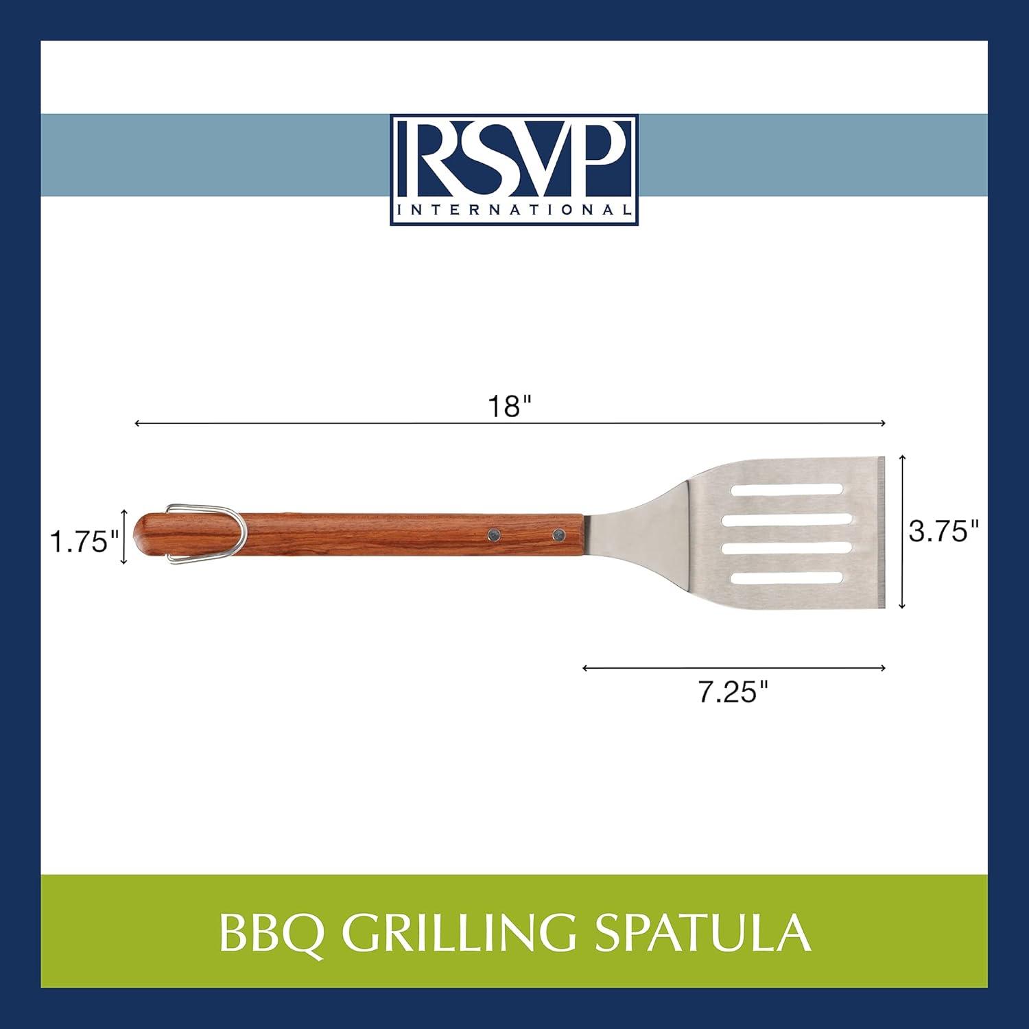 18" Stainless Steel BBQ Grill Spatula with Rosewood Handle