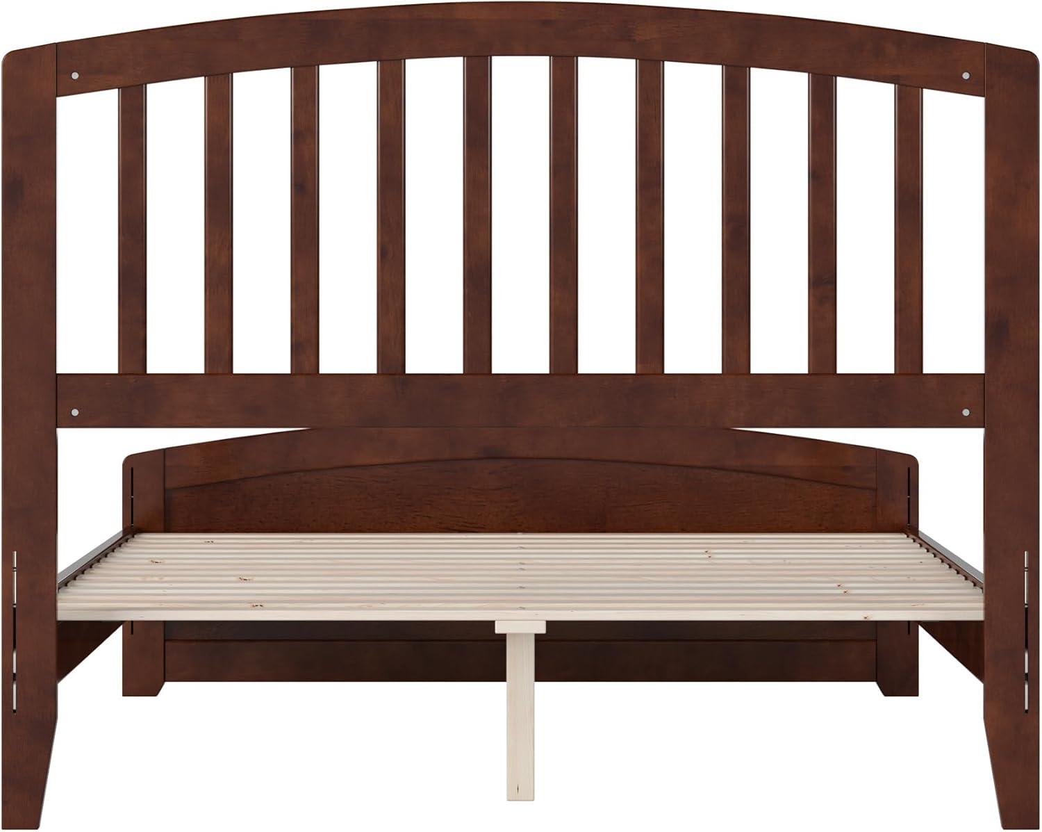 AFI Quincy Full Solid Wood Low Profile Platform Bed with Matching Footboard, Walnut