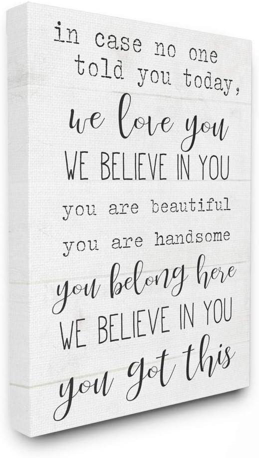 You Got This Inspirational Family Home Word Design Stretched Canvas Wall Art by Daphne Polselli