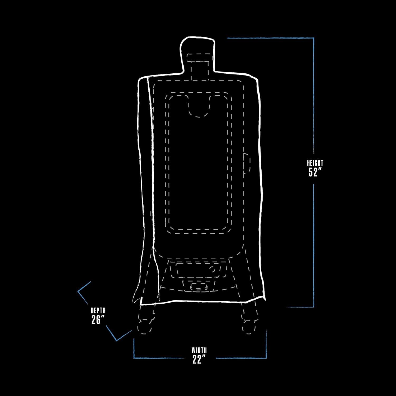 Pit Boss Black PVC-Backed Polyester Vertical Smoker Cover