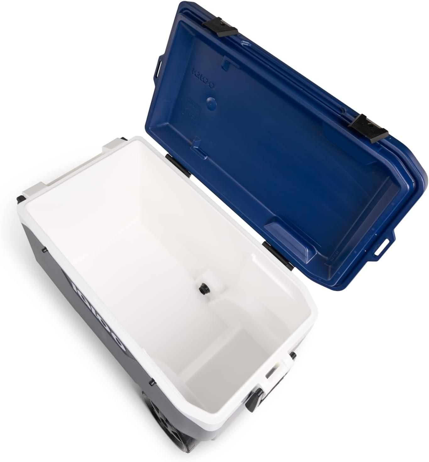 Igloo 90 Qt Carbonite Wheeled Cooler with Handle