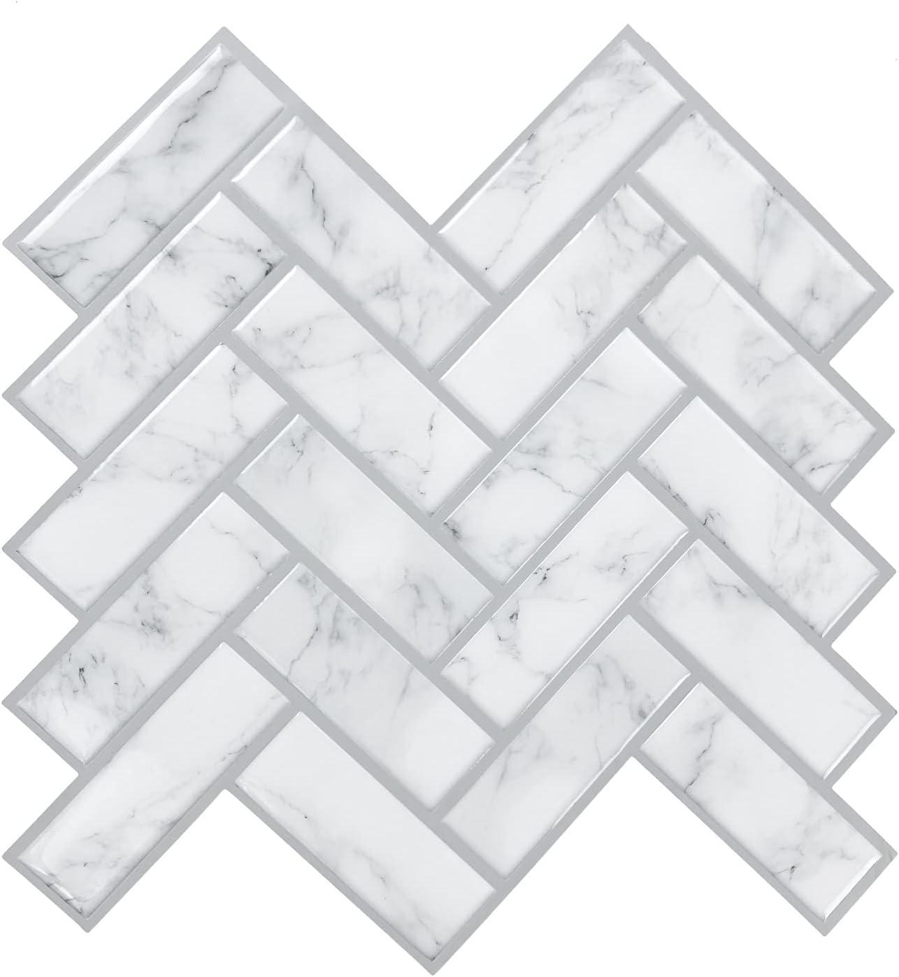 10.5'' W x 10.5'' L Polyvinyl Chloride (PVC) Peel and Stick Mosaic Tile