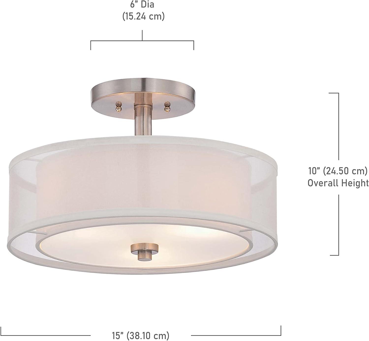 Minka Lavery - Parsons Studio - 3 Light Semi-Flush Mount in Transitional Style -