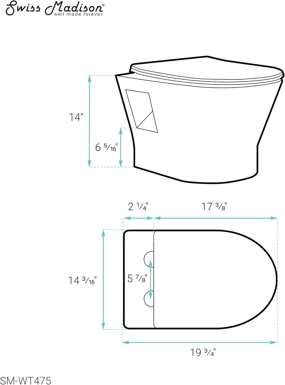 Ivy II Wall-Hung Elongated Toilet Bowl
