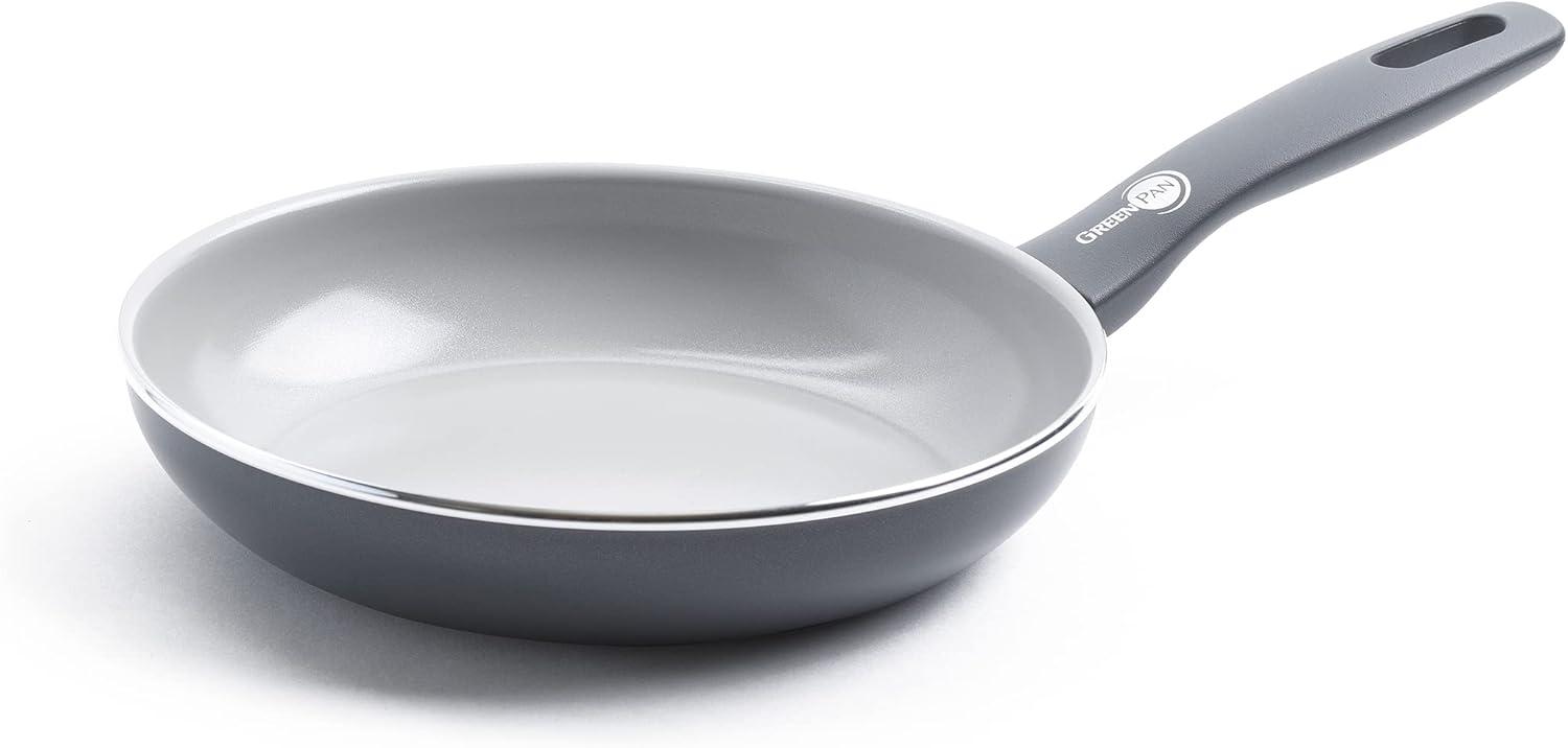 Gray 8-Inch Aluminum Fry Pan with Ceramic Coating