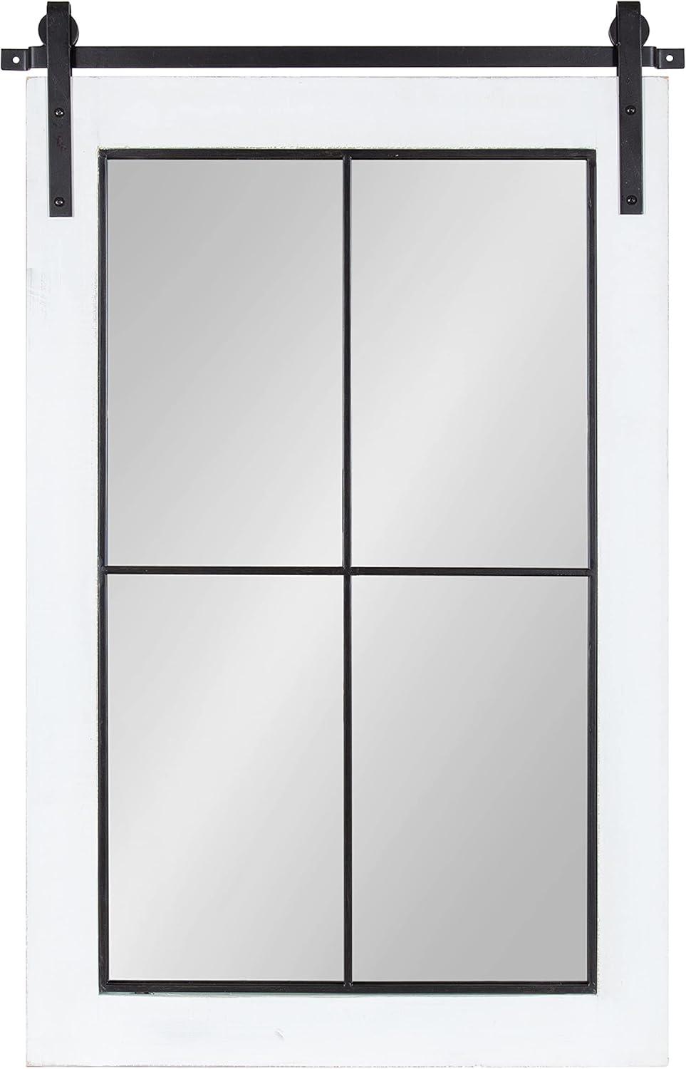 Cates Windowpane Framed Decorative Wall Mirror - Kate & Laurel All Things Decor