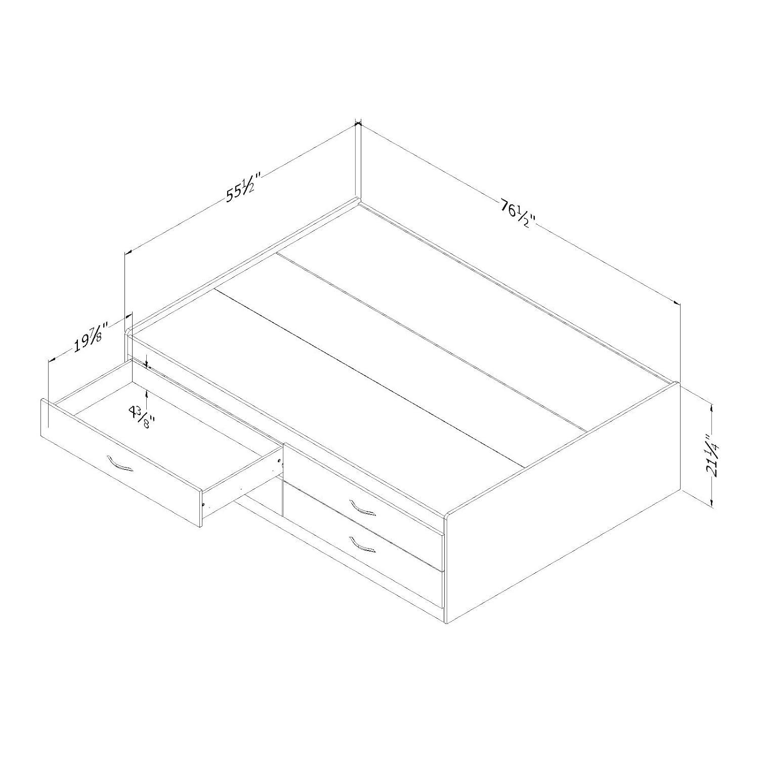 Step One Full Platform Bed with Drawers