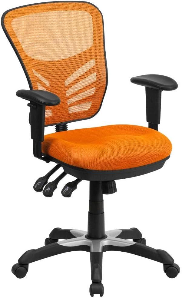 Flash Furniture Mid-Back Mesh Multifunction Executive Swivel Ergonomic Office Chair with Adjustable Arms