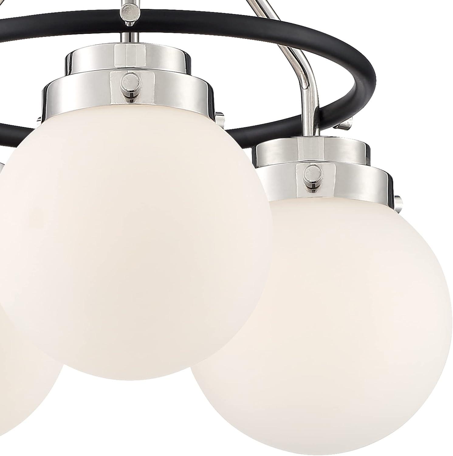 Elle Polished Nickel 3-Light Semi Flush Mount Ceiling Light