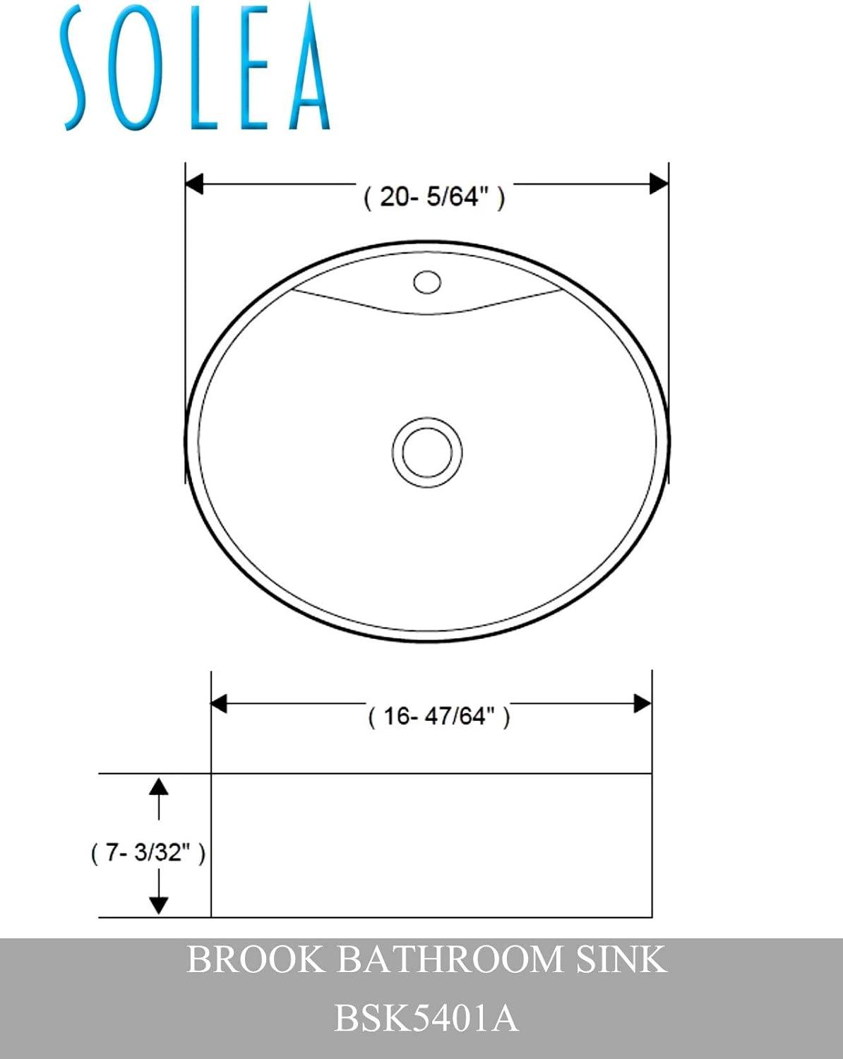 Safavieh Brook 16.7'' White Ceramic Circular Bathroom Sink with Overflow