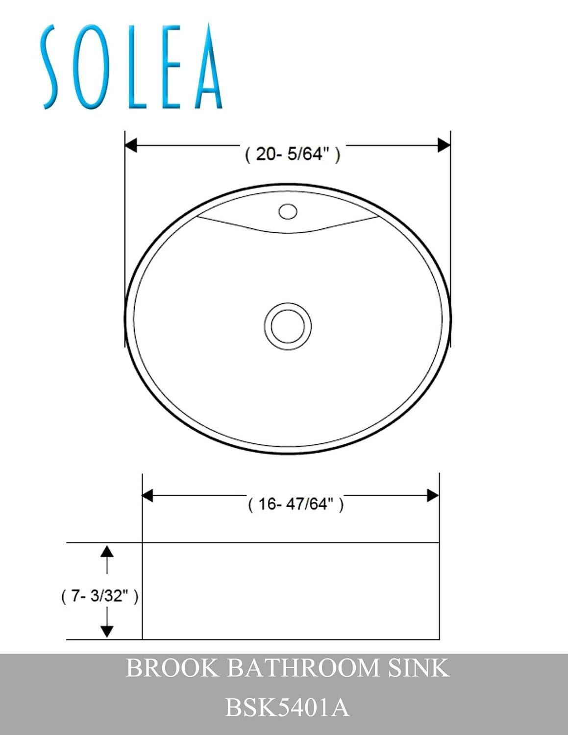 Safavieh Brook 16.7'' White Ceramic Circular Bathroom Sink with Overflow