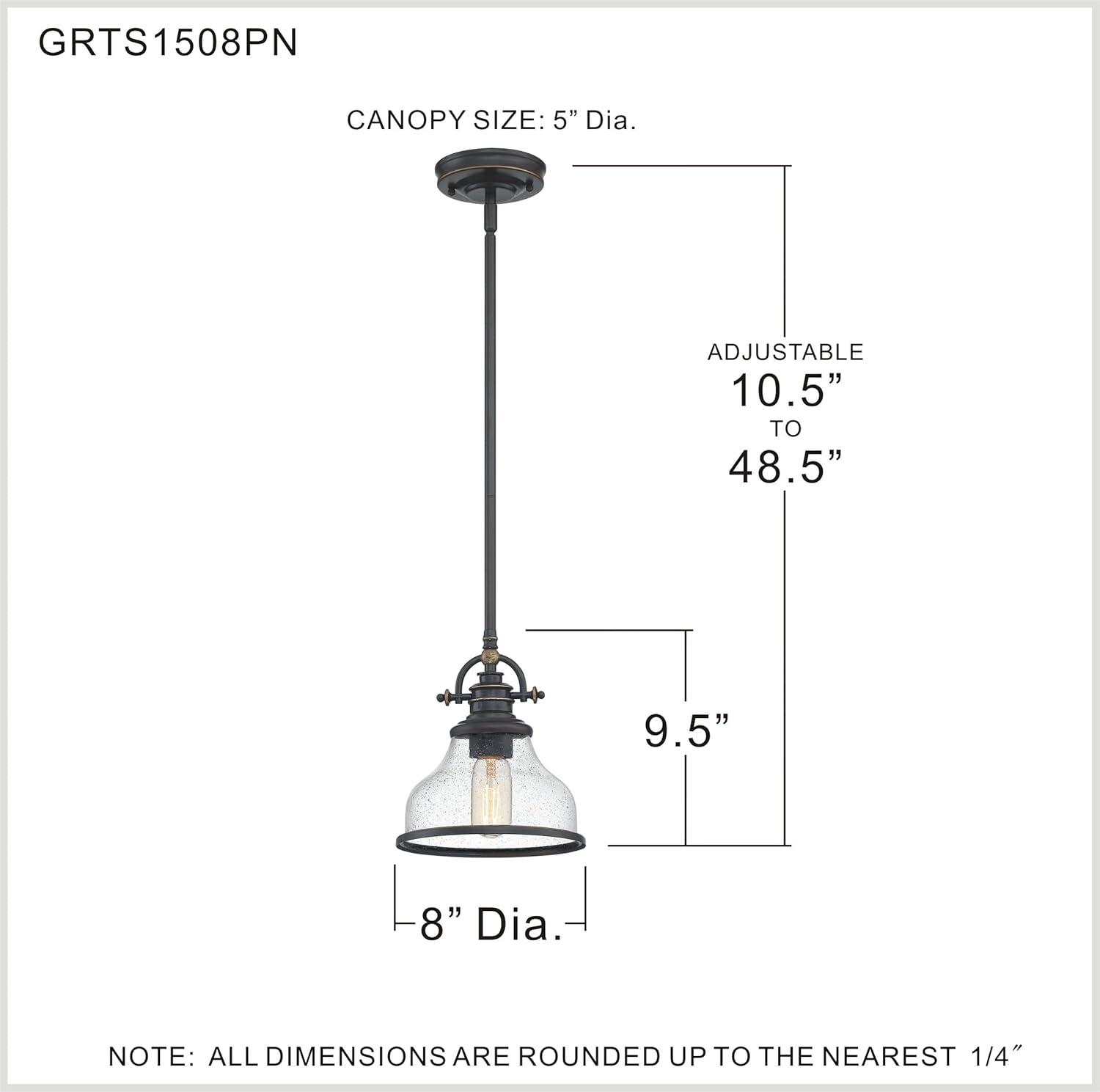 Quoizel Lighting Grant 1 - Light Pendant in  Palladian Bronze