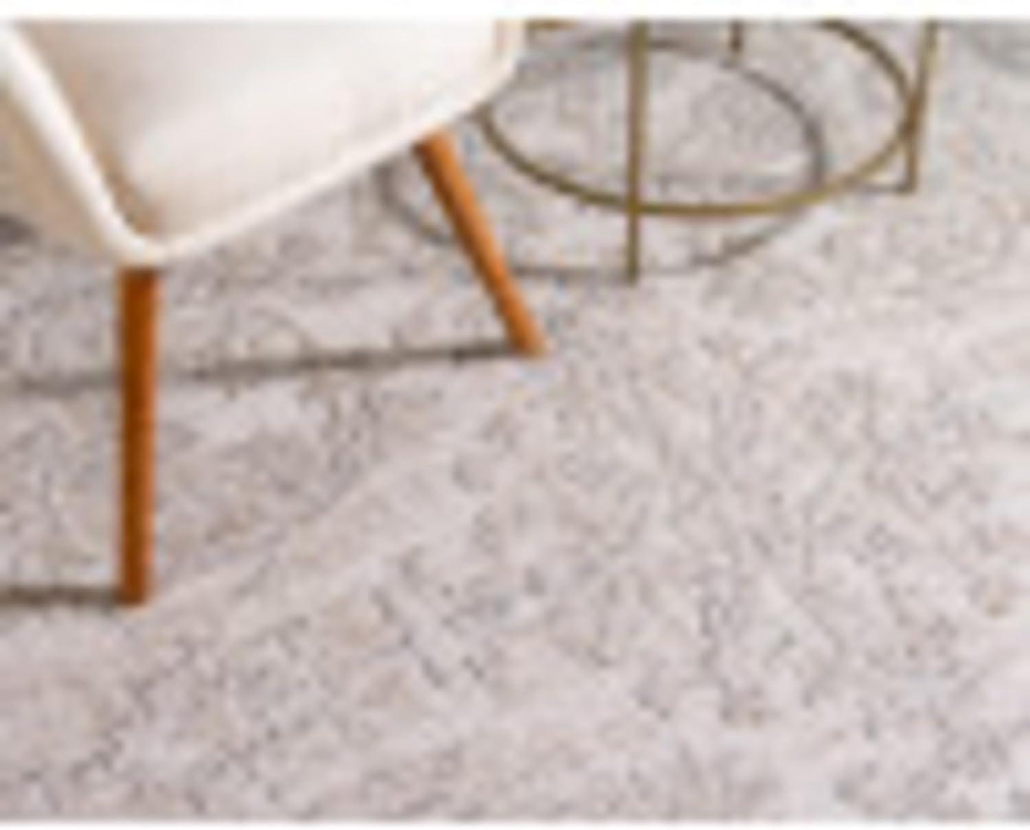 Unique Loom Portland Collection Area Rug - Albany (4' 1" Square Ivory/Beige)