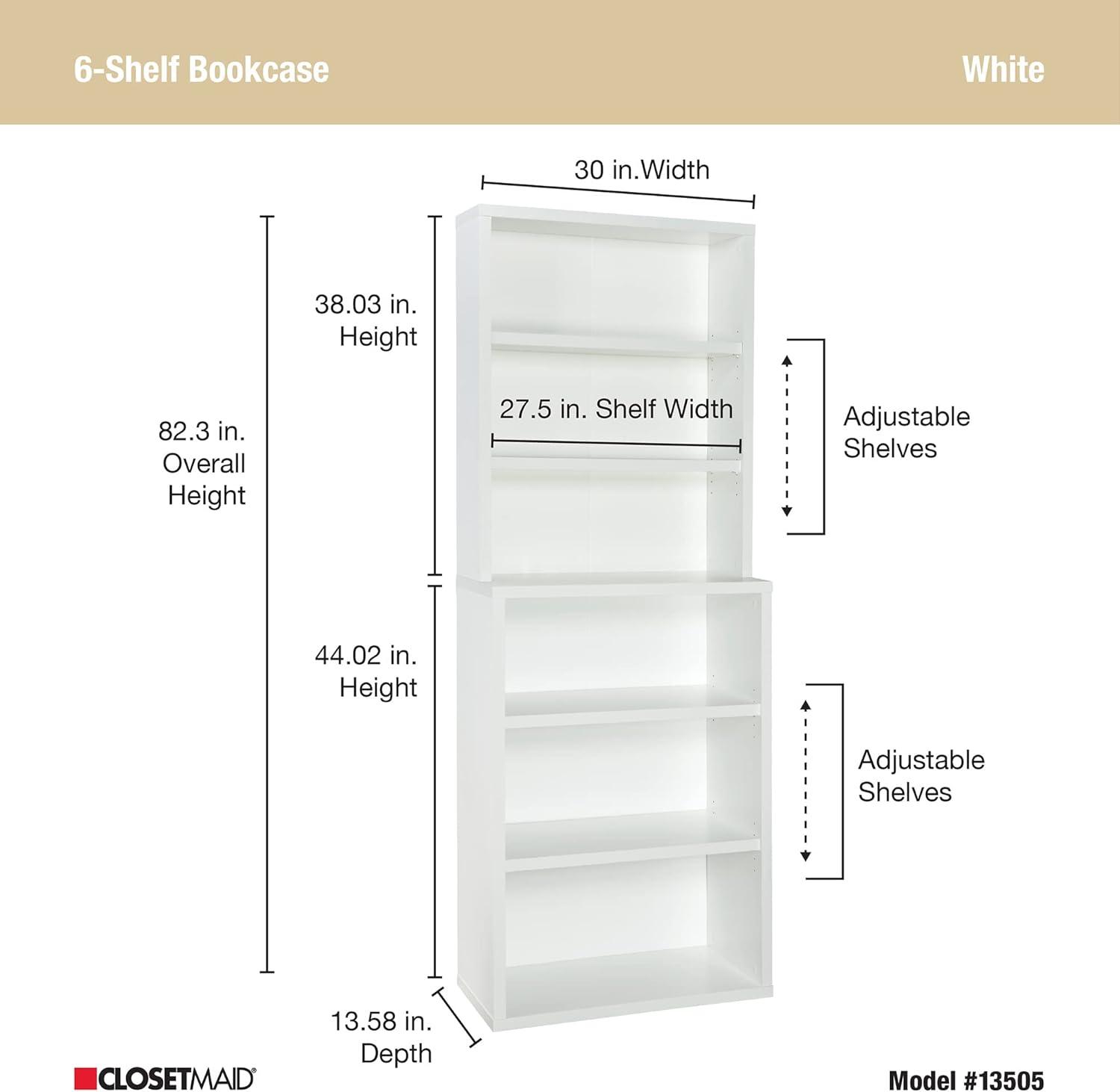 Decorative 82.3" H x 30" W Standard Bookcase