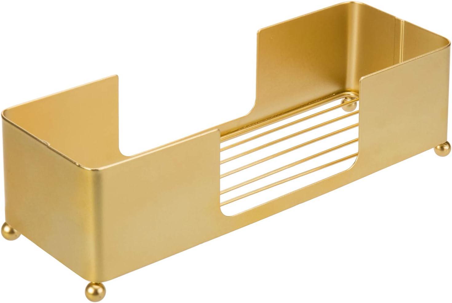 Modern Brass Metal Tabletop Paper Towel Holder with Ball Legs