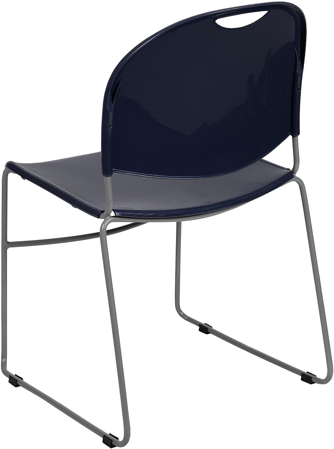 Flash Furniture Gaea 880 lb. Capacity Ultra-Compact Stack Chair with Metal Frame (Set of 5)