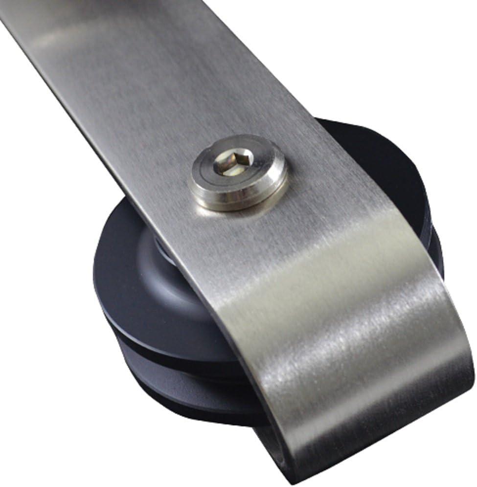 National Door Company, Barn Door Kit Door & Hardware, MDF, 84" x 84", 4-Lite Frosted, Frosted Collection, Universal Handing