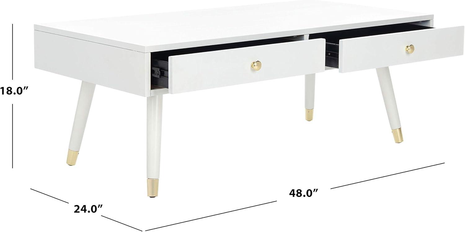 Levinson Gold Cap Coffee Table  - Safavieh