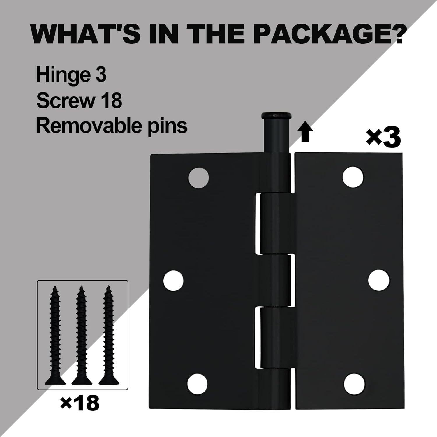 Design House 3.5" H x 3.5" W Butt Bearing Door Hinges (Set of 3)