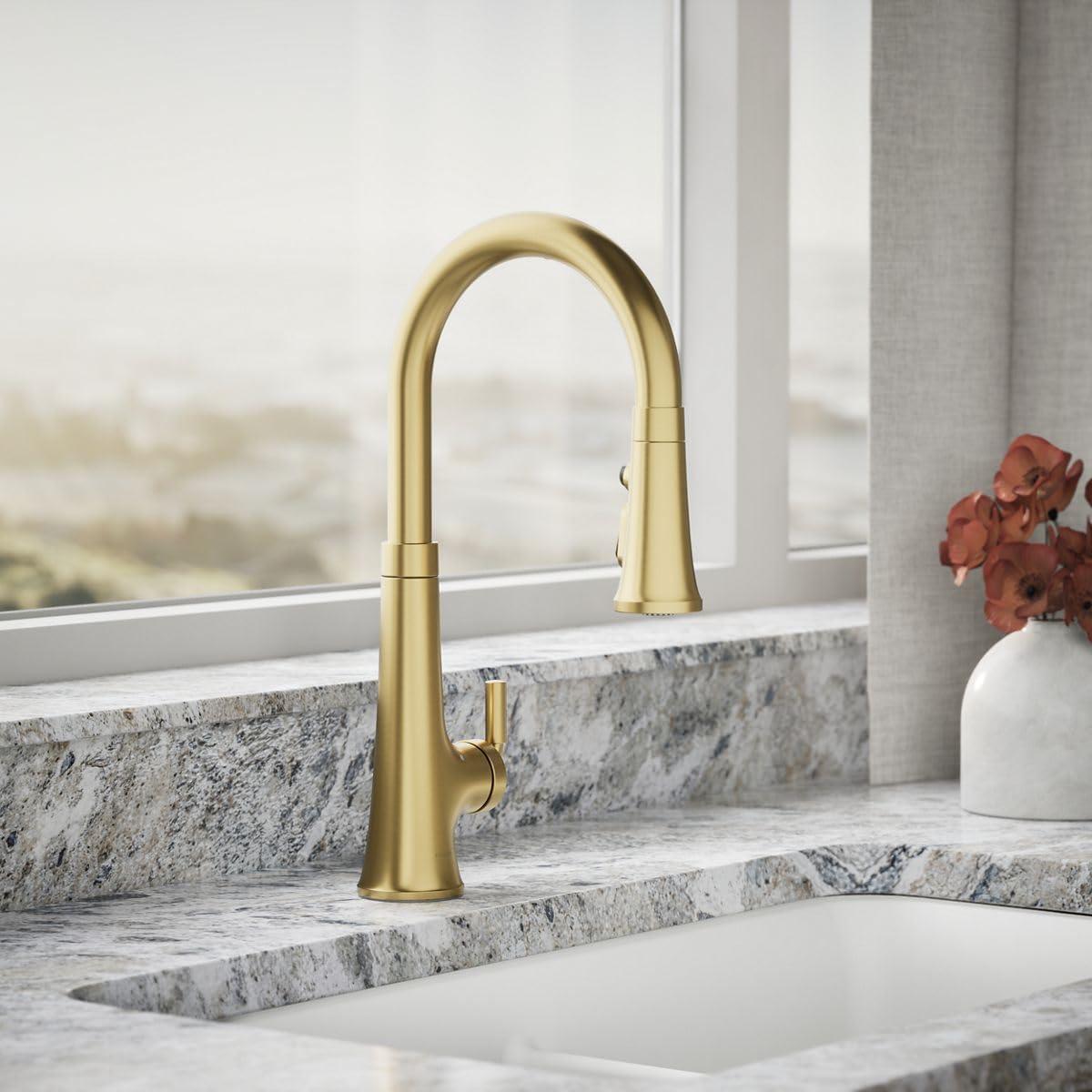 Tone Touchless Pull-Down Kitchen Sink Faucet with Three-Function Sprayhead
