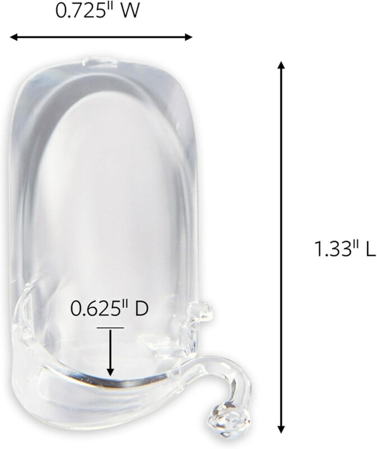 Command Outdoor Rope Light Clips, Clear, Hang Lights, 12 Clips and 16 Strips, Holiday Decorations