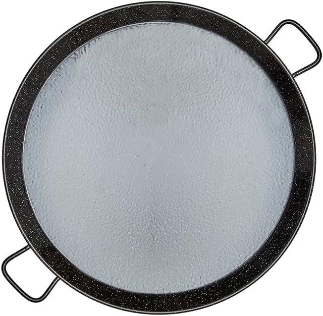 Garcima 26-Inch Black and White Enameled Steel Paella Pan