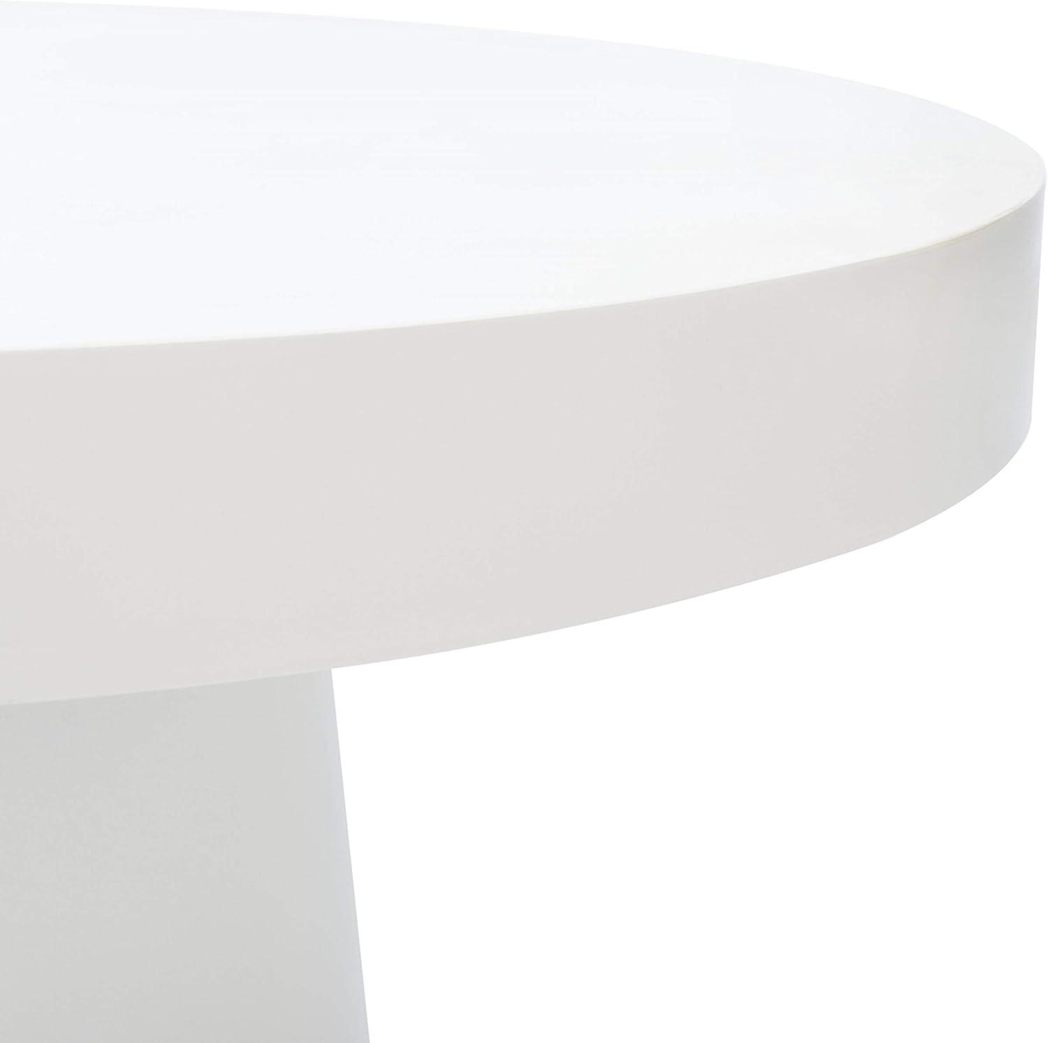 White Round Acrylic Minimalist Coffee Table